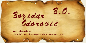 Božidar Odorović vizit kartica